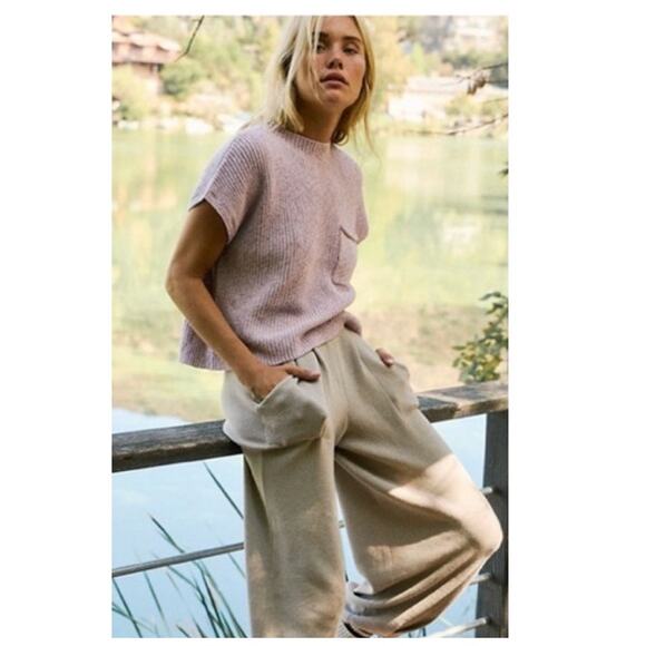 Free People Beach Freya Knit Baggy Relaxed Pants L NWT - Picture 1 of 11